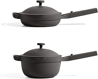 Mini Cookware Duo | 6-Piece Ceramic Cookware Set with Mini Always Pan & Mini Perfect Pot | Induction & Oven Safe up to 450°F | Nonstick, PFAS-Free Non-Toxic Cookware | Char