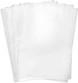 Shoe Shrink Wrap,100 Pcs 12x17 Inches Clear PVC Heat Shrink Wrap Bags for Packagaing DVD/CD, Candles,Small Gifts Baskets, Homemade DIY Projects