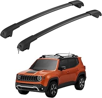 HmmtyRack Lockable Roof Rack Cross Bars Compatible with Jeep Renegade 2015-2024, Anti-Theft Aluminum Roof Rails Crossbars for Rooftop Cargo Carrier Bag Basket Luggage Kayak Canoe Bike Snowboard