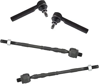 TRQ Front Inner and Outer Tie Rod Set Compatible with 2003-2008 Subaru Forester 2004-2011 Impreza 2010-2014 Legacy Outback