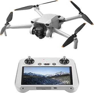 Mini 3 Camera Drone with RC Remote Controller, 4K HDR Video, 38-Minute Flight Time, Vertical Shooting, Intelligent Functions, Foldable, Light, Small, Gray, Remote ID Compatible