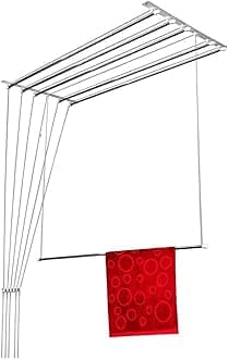Stainless Steel Rust Proof Ceiling Clothes Hanger/Rack Roof Mount Cloth Dryer with Individual Drop Down Railers (NRI 5Feets)