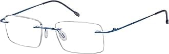 Eyekepper Frameless Reading Glasses for Men Reading - Rectangle Rimless Reader Eyeglasses Blue +1.00