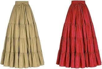 JANAK Girl's Crepe Fabric Long Frill Skirt 584