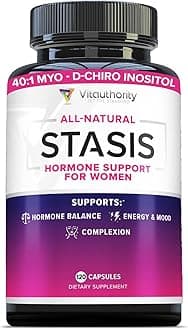 Myo-Inositol D-Chiro Women's Hormone Balance Supplement - 40:1 Myo-Inositol & D-ChiroInositol Blend with DIM for Hormone Balance for Women - Health Vitamins for Skin, Energy, & Cycle Support (1 Month)