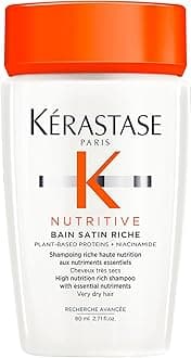 Nutritive Bain Satin Riche Shampoo | Cleanses & Deeply Replenishes Moisture | With Plant-Based Proteins & Niacinamide | For Medium to Thick to Dry Hair