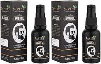 Beard Hair Growth Oil For Faster Beard Growth And Thicker Looking Beard|Beard Oil For Patchy And Uneven Beard (30Ml) (Pack Of 2), 350 Grams