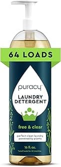 Laundry Detergent - Enzyme-Powered Liquid Laundry Detergent Concentrate, Natural Laundry Detergent Seen on TikTok, Non-Toxic (Free & Clear, 16 fl oz, 64 Loads)