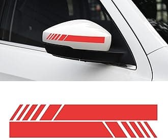Car Rear View Mirror Stickers Decor Car Body Sticker Vinyl 4pcs (Red)