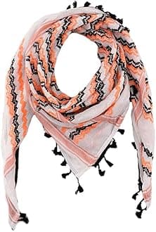 HirbawiPremium Arabic Scarf Cotton Shemagh Keffiyeh 47"x47" Arab Scarf Made in Palestine