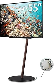 WALL Seven Stand A2 High Type | Minimalist Rolling TV Stand for 24–55 Inch | Walnut | Portable, Space Saving, Height Adjustable | for Living Room and Bedroom | Japan-Engineered Design