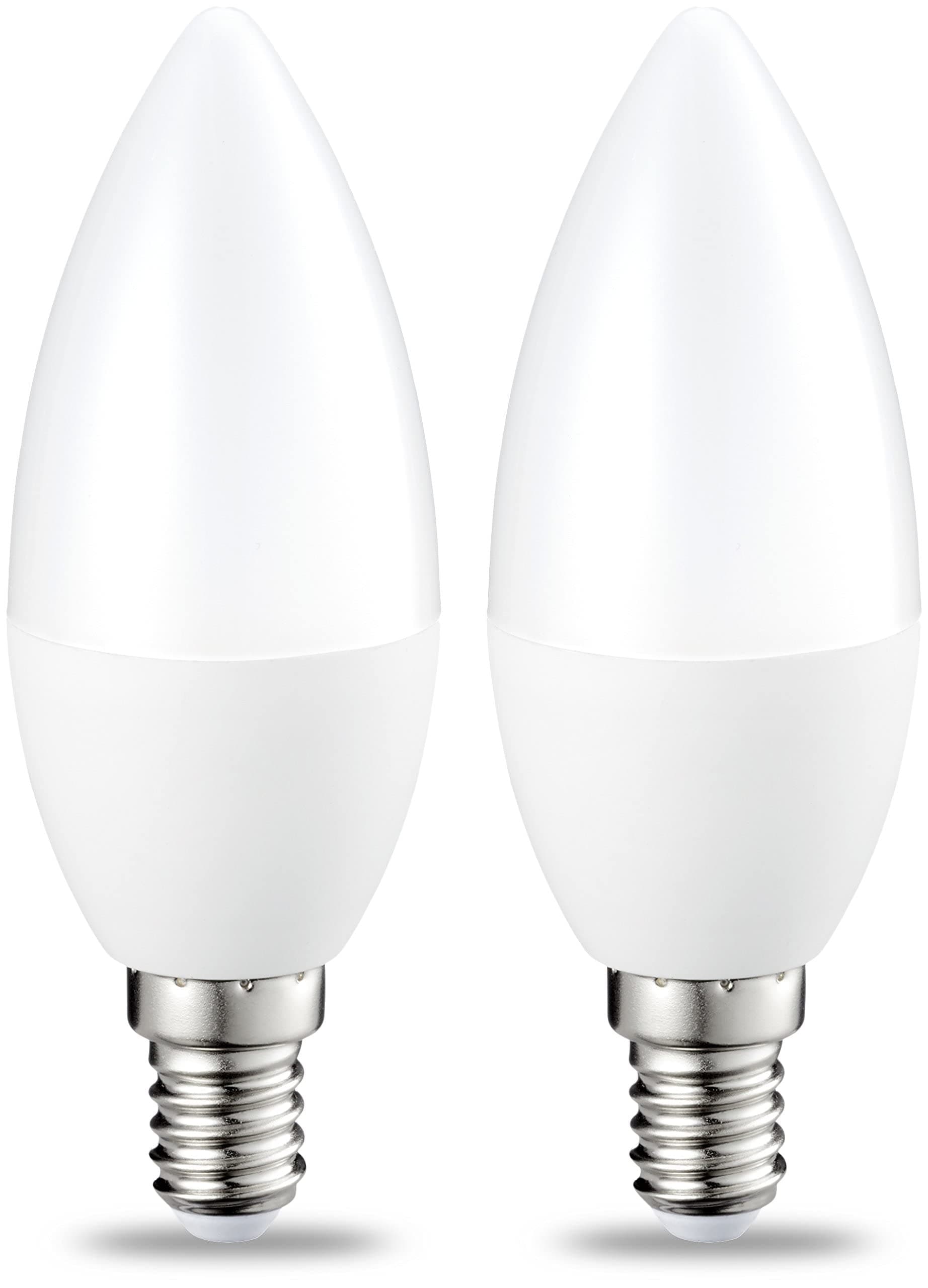 LED E14 Small Edison Screw Candle Bulb, 4.9 W (Equivalent to 40W), Warm White, Non Dimmable - Pack of 2