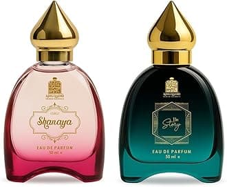 Adilqadri Shanaya & The Story Perfume Combo for Men & Women | Long-Lasting Eau de Parfum | Spicy, Woody & Warm Fragrance | Pack of 2 (50 ml Each)