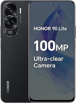 HONOR 90 Lite Smartphone 5G with 100MP Triple Camera, 8+256GB, 6,7” 90Hz Display, 4500mAh, Dual SIM, Android 13, Midnight Black (Renewed)