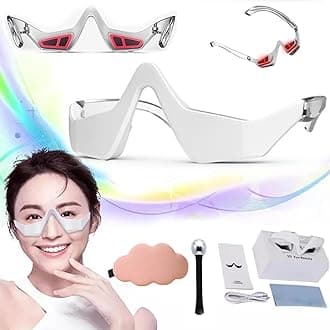 Under Eye Red Light Therapy, RevitalEyes Under-Eye Red Light Therapy, Collagen Renewal, Reduce Dark Circles, Puffy Eyes, Undereye Bags, Wrinkles with Revital Eyes Red Light Glasses