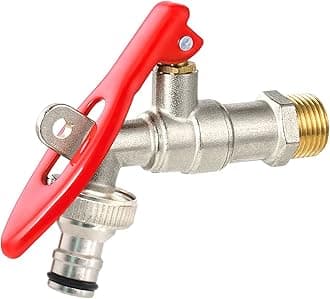 HASTHIP® 1/2" Thread Lockable Water Tap, Outdoor Faucet Lock, Garden Tool, Brass Home Outdoor Faucet