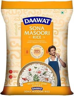 Sona Masoori Rice 1 kg | Premium Medium Grain Rice | 100% Authentic Regional Delight | Aromatic & Easy to Digest | Ideal for South Indian Meals
