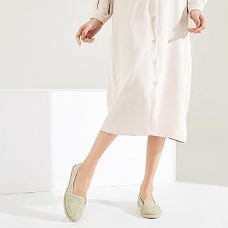 BABUDOG Women's Flats with Flower Embroideried,White Lace Ballet Flats,Comfortable Dress Flats