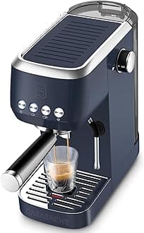 3700 Essential Espresso Machine 20 Bar, Stainless Steel Coffee Maker with Steam Frother, Cappuccino & Latte Machine, 43.9oz Water Tank, Sapphire Blue