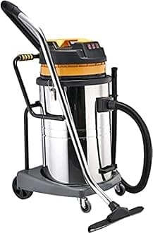 AQSON WET & DRY VACUUM VAC CLEANER INDUSTRIAL 80L LITRE POWERFULL 3000W STAINESS STEEL 5CM CABLE, Black
