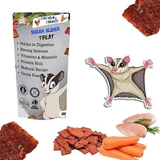 Chicken & Carrot Sugar Glider Treat | Protein Rich | Crunchy Food Snack | (30g)