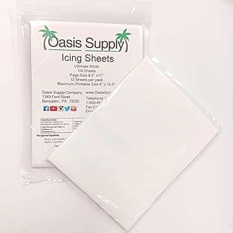 Burnaway Cake Paper Kit (32 Count) - 12 Edible Icing Sheets & 20 Wafer Papers - Cake Decorating Kit for Message Reveals