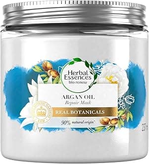 Herbal Essences, Argan Oil Hair Mask, 237Ml, For Dry, Damaged,Frizzy Hair|Paraben, Sulfates Free|For All Hair Types |Hair Mask For Men & Women, 1 Count
