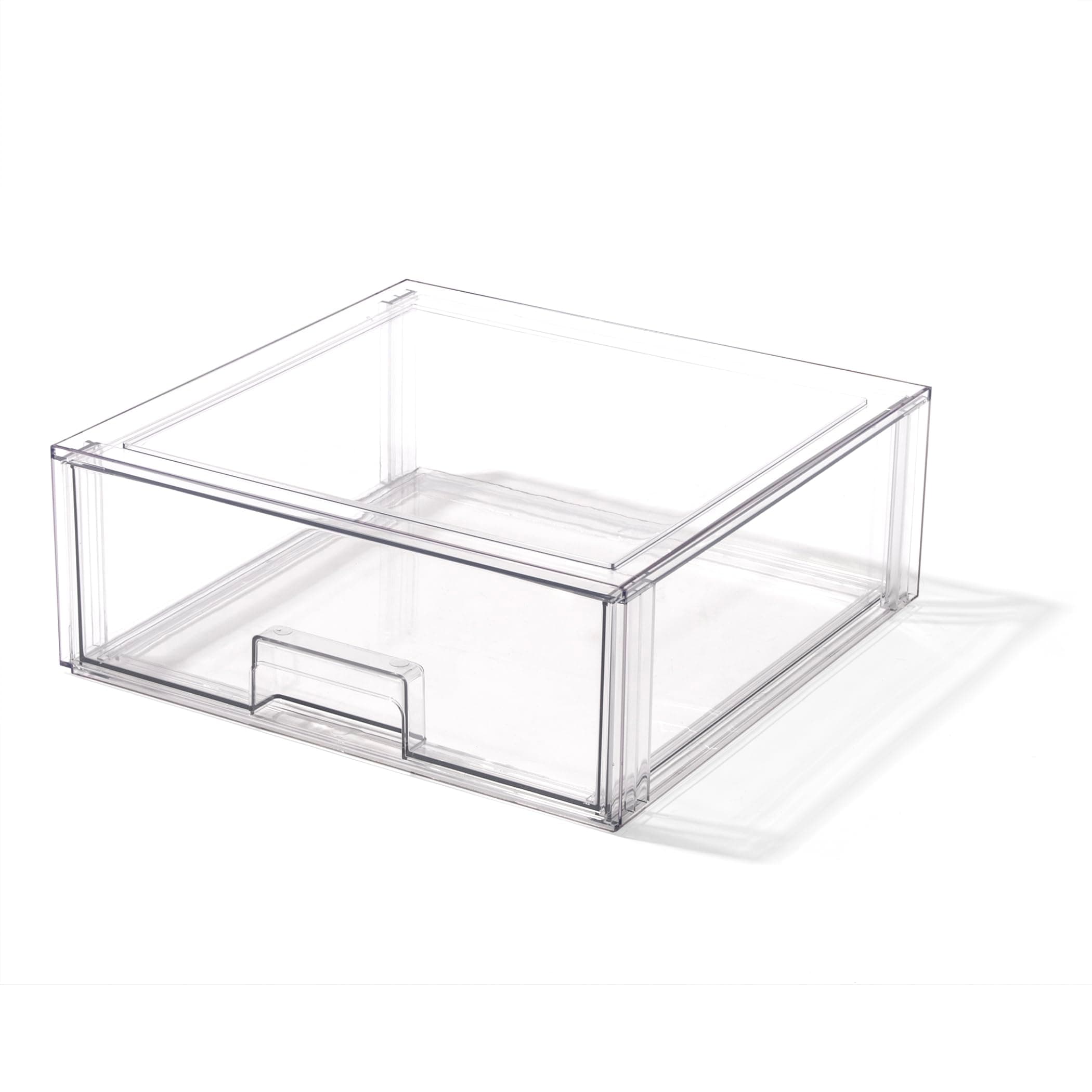 Stackable Storage Drawers, X-Large - Clear | THE CRATE COLLECTION | Storage Bins With Drawers | Bathroom Organizers | Under Sink Organizer | Vanity Cabinet Home Organization