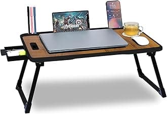 Office Table For Home/Writing Desk For Office/Folding Table For School/Folding Study Table/Work From Home Multipurpose Table (Wood Cotted, 59 Cm, 40 Cm)