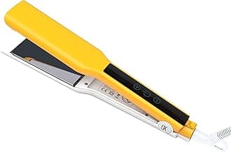 Global Keratin Easy Control Titanium Styling Flat Iron 360 Degree Swivel Cord Auto Shutoff Professional Straightener Digital Touch Screen Large Titanium Plates Adjust 90C-232C - All Hair Types