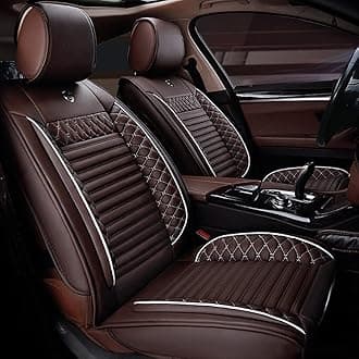 Custom Car Seat Covers Fit for ILX 2013-2018 5-Seat Full Set All Weather PU Leather Front Rear Seat Protector with Waterproof Airbag Standard Edition Coffee