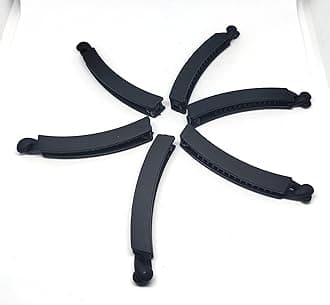 TRENDSETTER Black Color Acrylic Material small Banana/Mirchi Hair Clips For Women & Girls (Black color, Curved Shape, 6 Pc) (Medium matte finish banana clip (pack of 6))