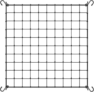 5 x 5Ft. Elastic Trellis Netting with 4 Hooks for Climbing Plants, Vegetables, Fruits, and Flowers, 1-Pack