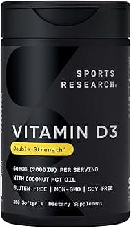 Vitamin D3 with Coconut Oil, 50mcg, 360 softgels, 2,000 IU