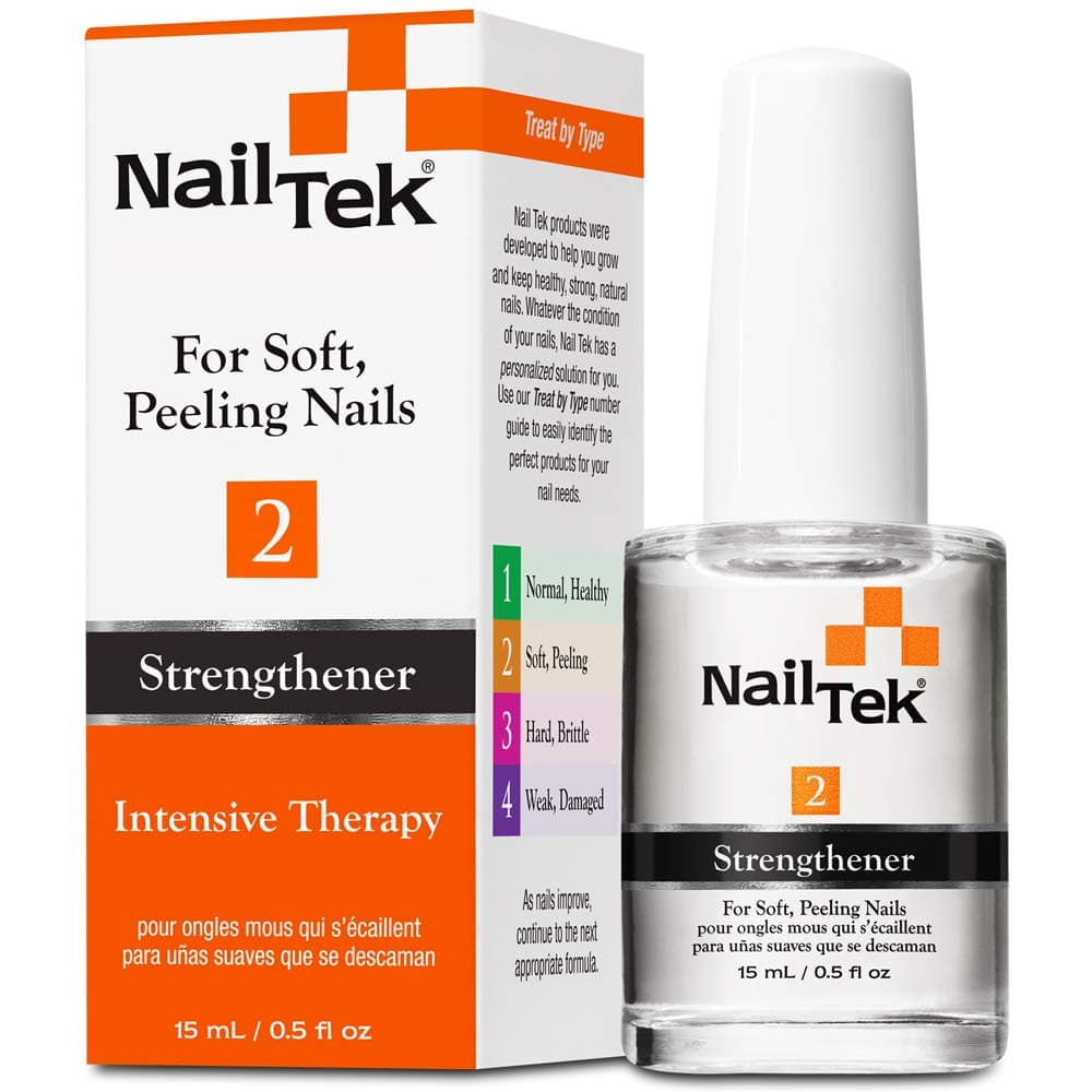 Nail Tek Intensive Therapy 2 Strengthener and Base Coat, 0.5 oz