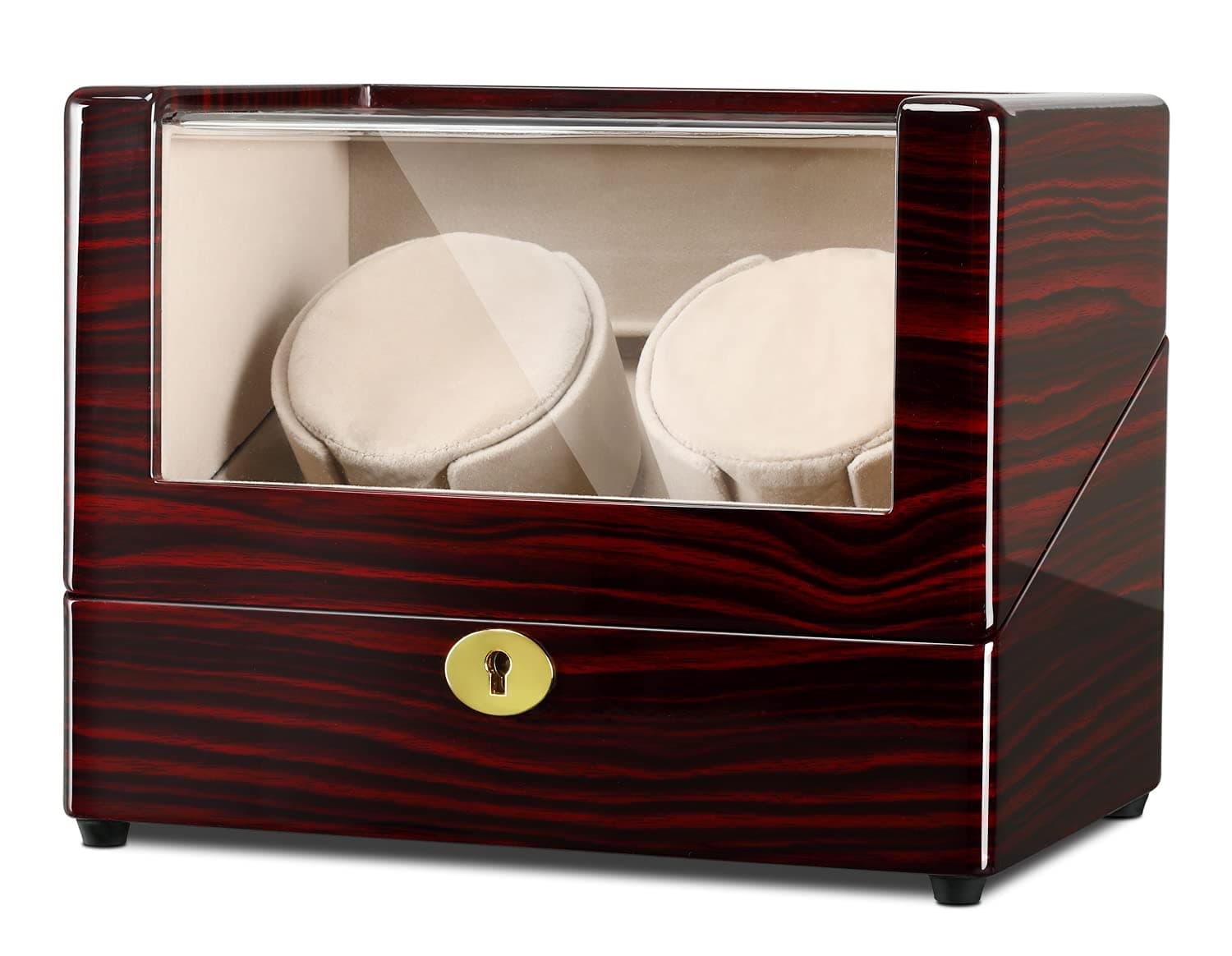 CHIYODA Watch Winder for Men's and Women's Automatic Watch with 2 Mabuchi Motors, LCD Touch Screen (Piano Finish Upgrade)