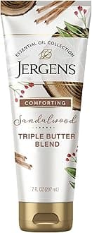 Jergens Sandalwood Body Butter Lotion, Moisturizer Infused with Sandalwood Essential Oil, For All Skin Types, 7 Oz