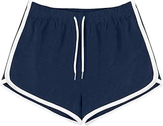 Athletic Shorts for Women Wide Leg Dolphin Hem Drawstring Elastic Waist Casual Summer Running Gym Workout Yoga Shorts