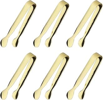 6pcs ice tongs gold