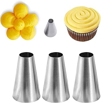 Round Nozzle for Macarons,Round Piping Nozzle#12,8mm,3 Pcs