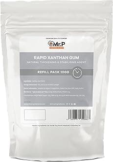 Mr.P Ingredients Rapid Agglomerated Xanthan Gum 100g Powder Rapid Thickener and Stabiliser Agent Vegan Vegetarian Gluten Free Halal Kosher Non-GMO Resealable Pouche