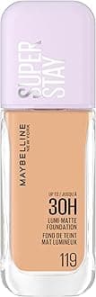 New York, Super Stay Lumi-Matte Liquid Foundation, 30hr Longwear formula, Light as Air, Waterproof, Sweatproof, Luminous Matte Finish - 119