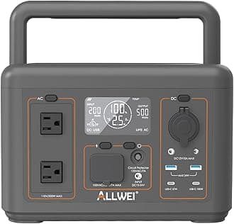 Portable Power Station 500W, 512Wh LiFePO4 Battery, UPS Function, 2.5Hrs Fast Charge, 2 AC Outlets(Surge 1000W), Solar Generator for Outdoor Camping RV CPAP Home Emergency