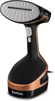 Access Steam+ Handheld Clothes Steamer, 1600W, 26 g/min Steam, No Ironing Board Needed, 2 Steam Levels, Sanitising Steam, Black & Rose Gold, DT8103