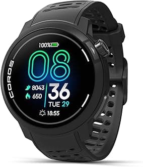 COROS PACE Pro GPS Sport Watch, 1.3-inch AMOLED Touchscreen, Fastest in Class Processor Running Watch, 20 Days Battery Life, Navigation with Global Offline Maps, Sleep Tracking, Running - Black