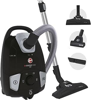 H-ENERGY 300 Pets Cylinder Vacuum Cleaner with Pet Hair Tool - High Performance Small Corded Vacuum, 3.5L Bagged Canister, Hepa Filter, Compact to Store, 850w [HE320PET]