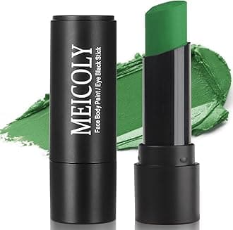 MEICOLY Green Eye Black Stick,Waterproof Eye Black Baseball Softball Football Lacrosse,Camo Witch Green Face Paint,Face Body Paint Stick for Halloween SFX Cosplay Hulk Makeup