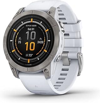epix Pro (Gen 2) Sapphire Edition, 47mm, High Performance Smartwatch, Advanced Drive Technology, Built-in Flashlight, White Stone