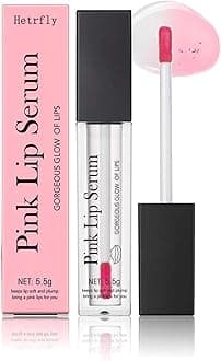 Color Changing Lip Gloss, Pink Tinted Lip Plumper Serum - Natural Moisturizing Balm for Repair, Hydration & Fine Line Reduction，Pink Lip Serum