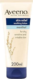 Aveeno Skin Relief Soothing Lotion (1x 200ml) with Nourishing Oat and Menthol Extract, Suitable For Sensitive Skin, 24-Hour Hydration, Clinically Proven to Moisturise and Protect Dry, Irritable Skin